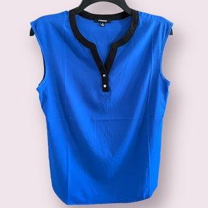 Premise bright blue v-neck‎ tank/shell size x-small